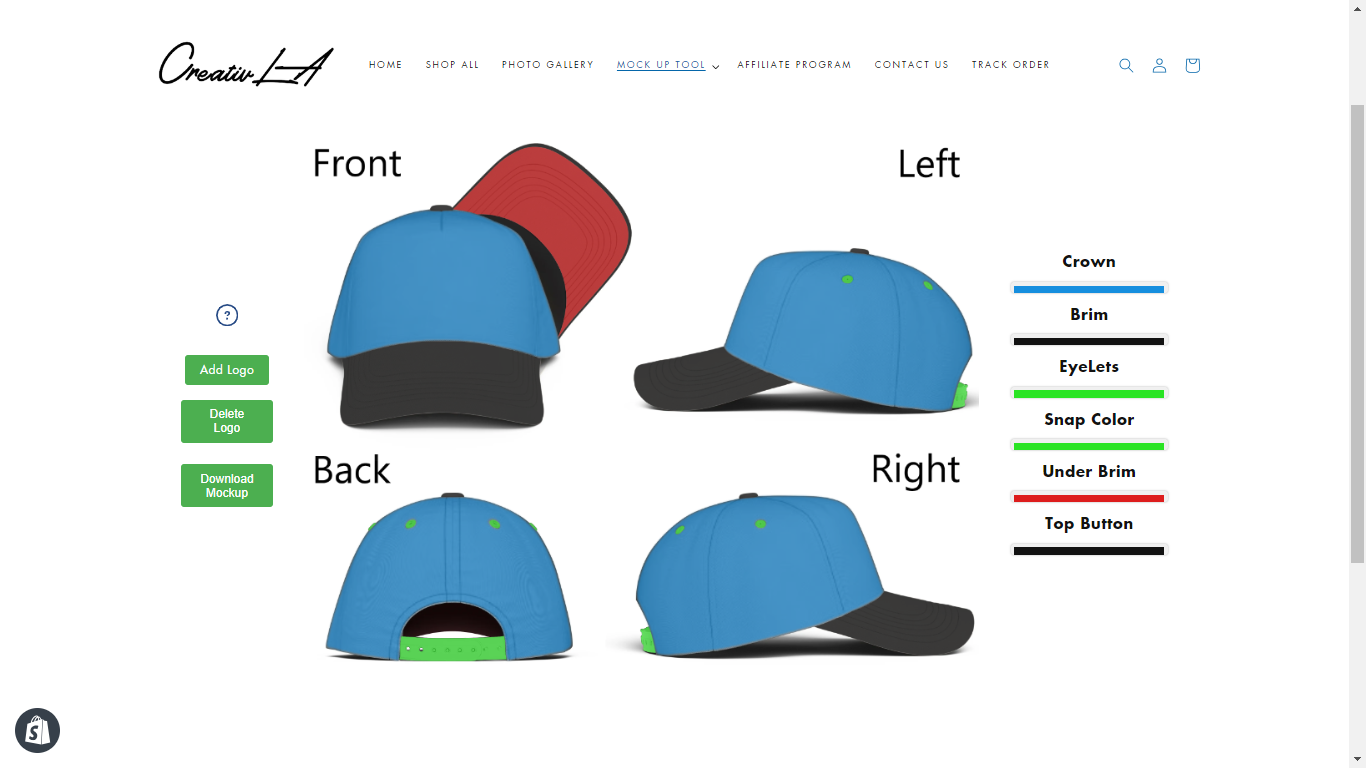 Hat Mockup Template (5 panel Snapback)