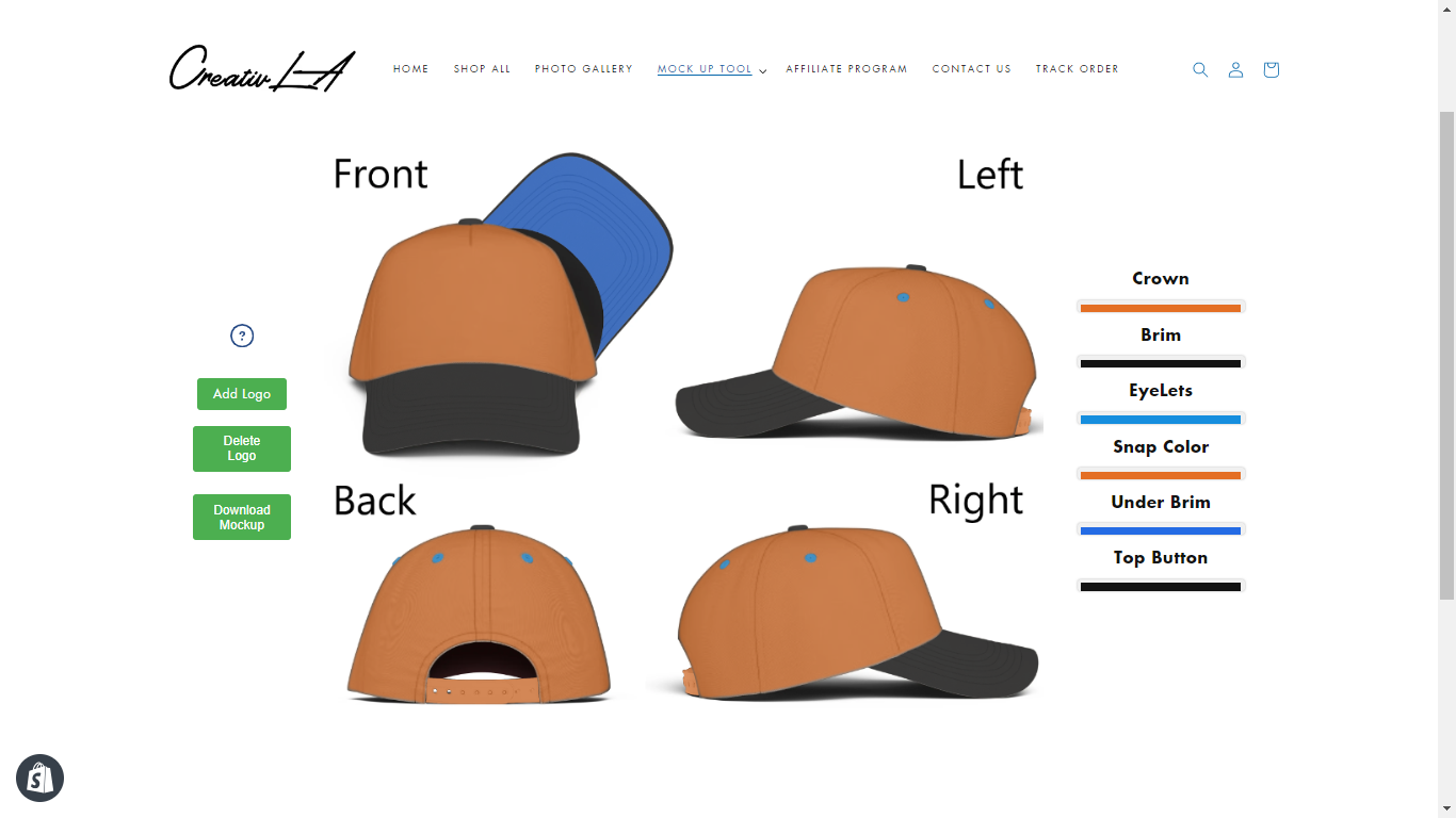 Hat Mockup Template (5 panel Snapback)