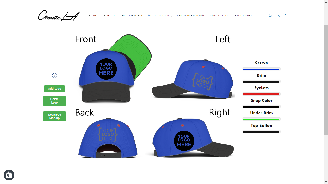 Hat Mockup Template (5 panel Snapback)