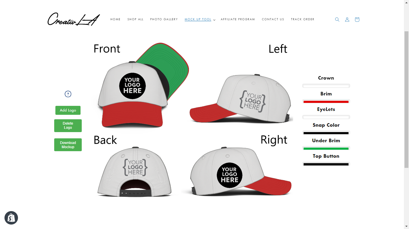 Hat Mockup Template (5 panel Snapback)